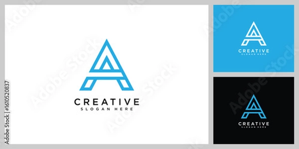 Fototapeta initial letter a logo vector design