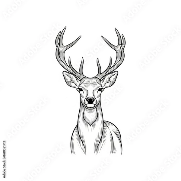 Obraz "Elegant Deer Vector Illustration for Commercial Use"
