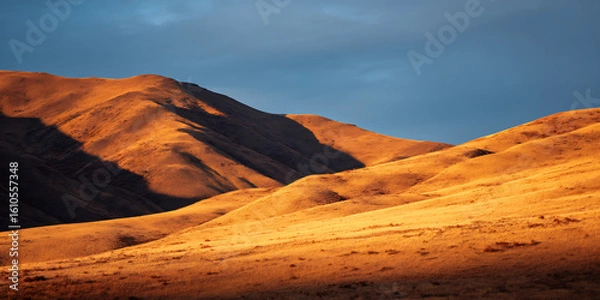Obraz hilly terrain shadows dramatic sunlight nature afternoon