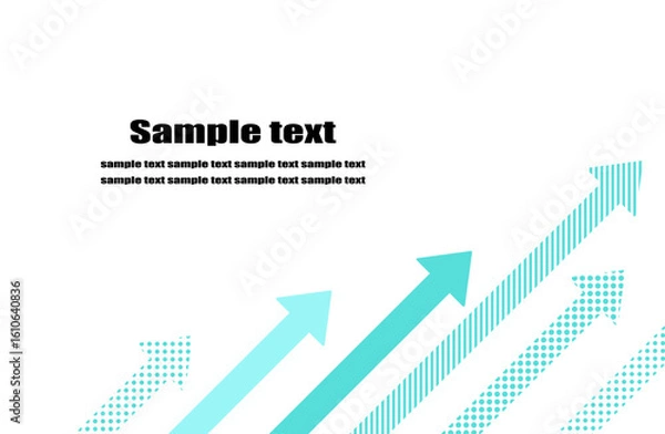 Obraz 右上がりの水色矢印背景ベクターイラスト