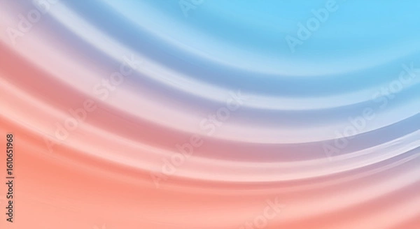 Obraz Abstract background with flowing blue and orange gradient waves.