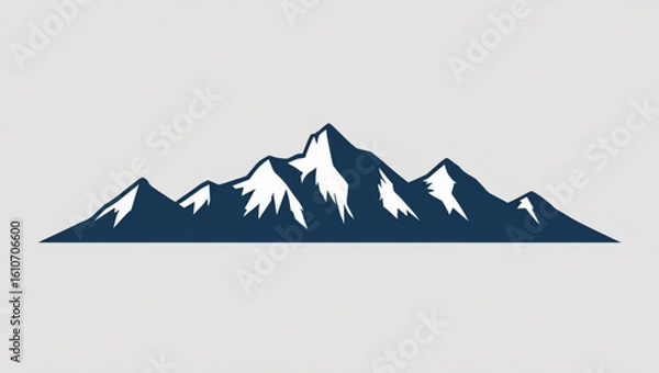 Obraz Snowy mountain range 