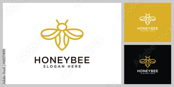 Fototapeta honey Bee animals logo vector