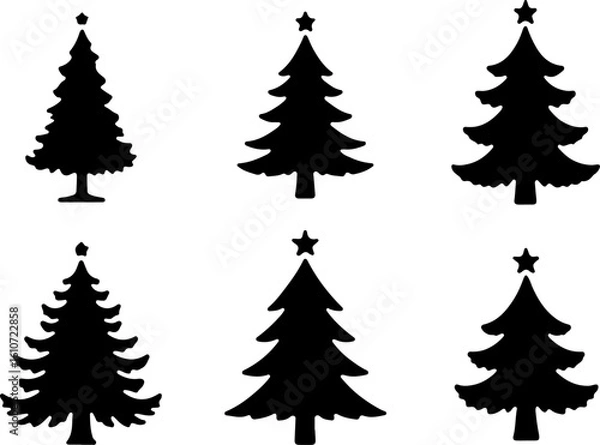 Fototapeta : Pine Tree Trio vector bundle