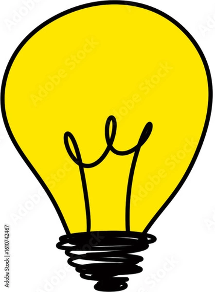 Obraz Bulb light idea illustration 
