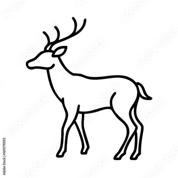 Fototapeta deer silhouette vector