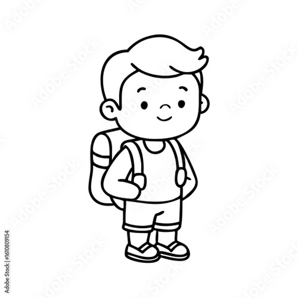 Obraz little boy in a cap