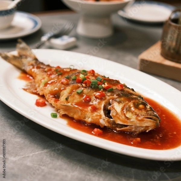 Fototapeta A braised fish