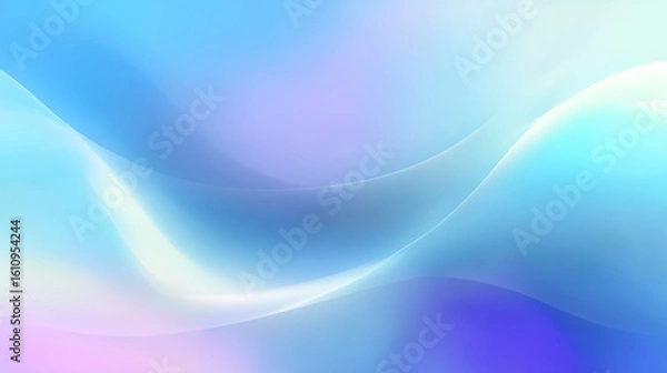 Obraz 青と紫のグラデーションが美しい抽象的な光の波紋