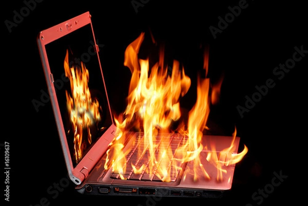 Obraz Burning Laptop