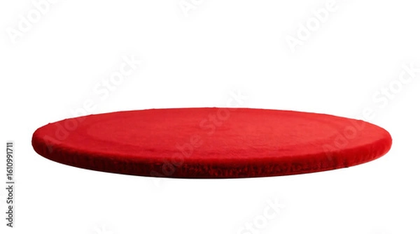 Fototapeta Red round carpet isolated on transparent background