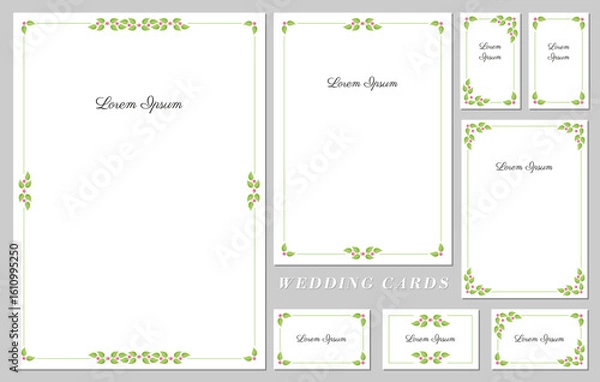 Fototapeta 1567_Modern card template for wedding and celebration with floral design