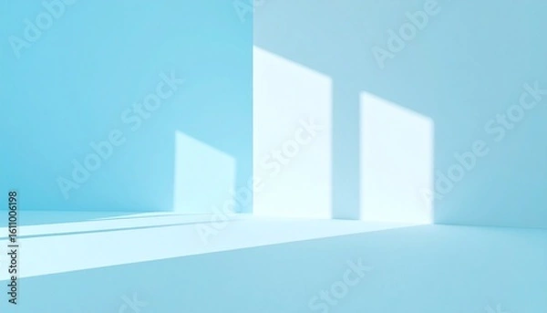 Fototapeta 傾いた陽射しが斜めに差し込む午後、地面に映し出された長い影が、時の流れとともに変化する光の美しさをシンプルに伝える印象的な情景