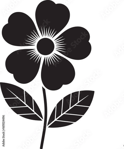 Obraz black and white flowers