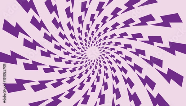 Fototapeta Purple lightning bolt spiral pattern on a light background. used for abstract designs for any graphic projects.