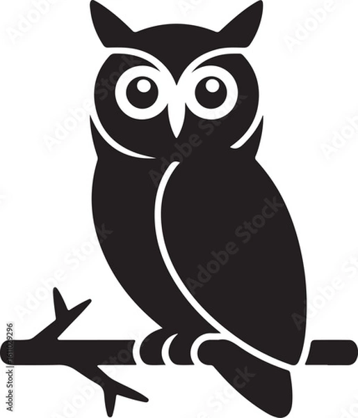 Obraz owl sitting on branch