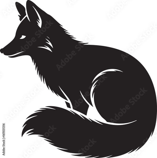 Obraz wolf black white