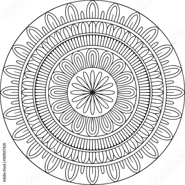 Obraz round ornament on white background