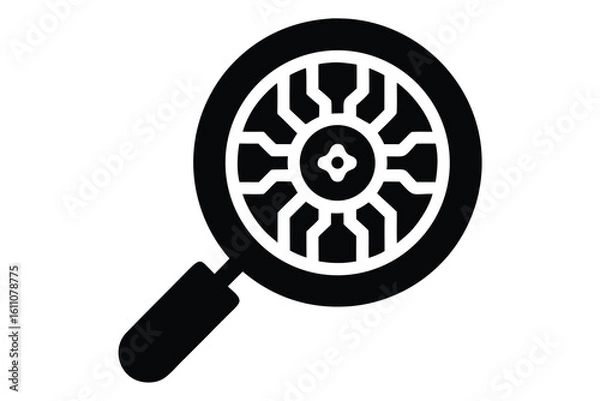 Fototapeta ai search vector icon