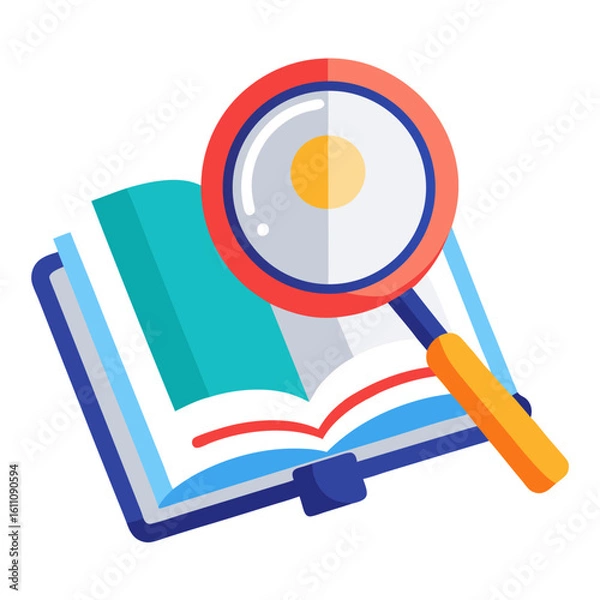 Obraz magnifying glass and book