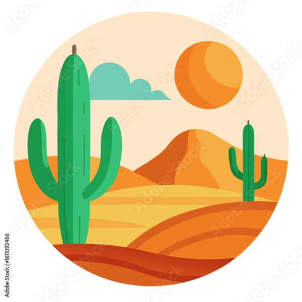 Obraz cactus in desert