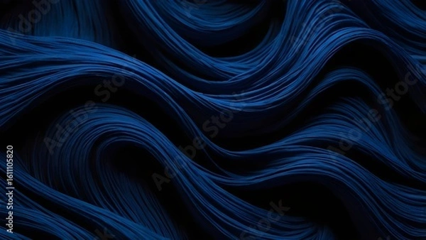 Fototapeta Cobalt Blue Abstract Wave Motion