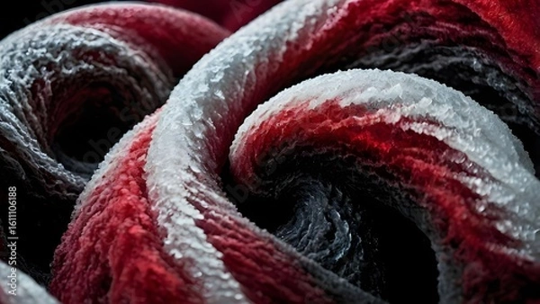 Fototapeta Elegant Red Ice Swirl Composition