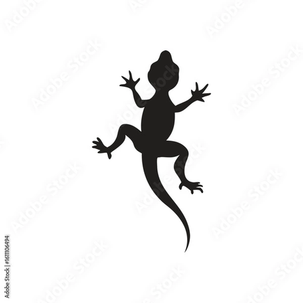 Fototapeta New Lizard Silhouettes Design With Vector Template