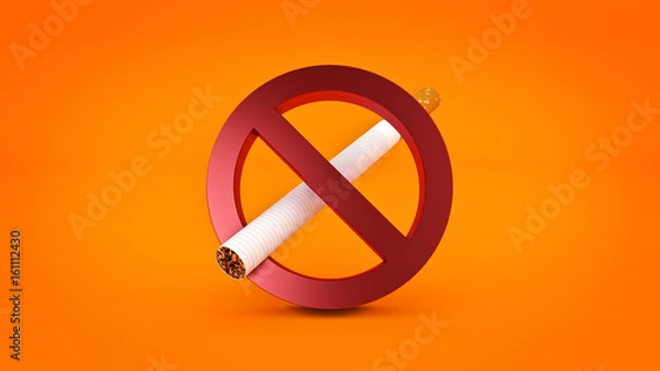 Obraz No Smoking Sign isolated. 3d rendering