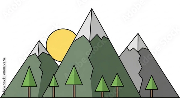 Fototapeta "Hill Vector Illustration"