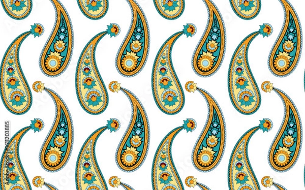 Fototapeta Seamless motif pattern design. Hand draw ethnic pattern