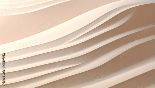Fototapeta Elegant Beige Waves A Serene Abstract Background for Designs & Presentations