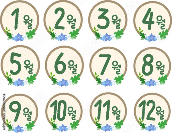 Fototapeta 달력_월별 표기