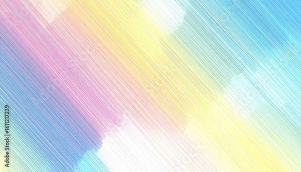 Fototapeta Serene abstract art background with a dreamy pastel color palette, showcasing gentle diagonal painted strokes and texture