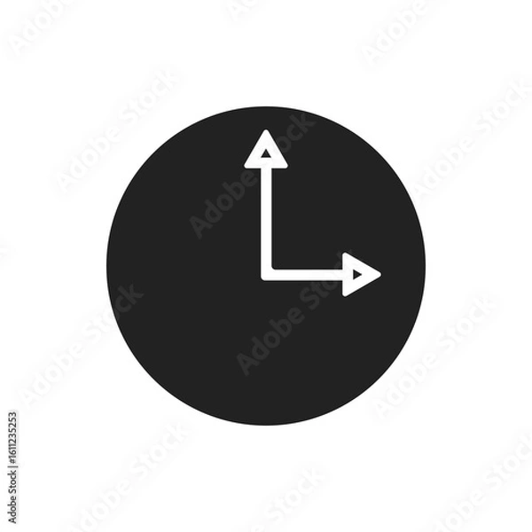 Obraz time icon, web disain, minimalistic image, vector simple disain
