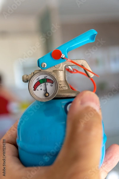 Obraz Mini fire extinguisher in one hand