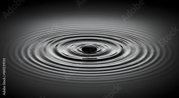 Obraz Stone in Water Creating Ripples