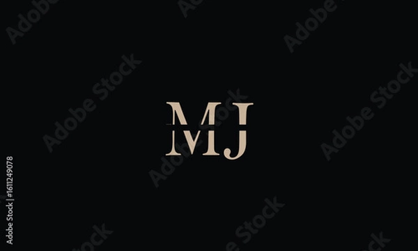 Fototapeta MJ,JM,M,J,M,J abstract, letters, logo, monogram, style, symbols, ambitions, icons, 
