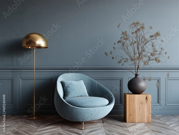 Obraz Elegant cozy corner matte indigo