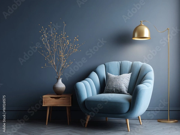 Obraz Elegant cozy corner matte indigo