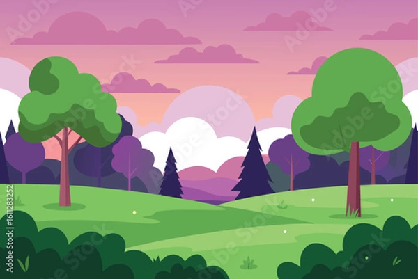 Fototapeta landscape with tree