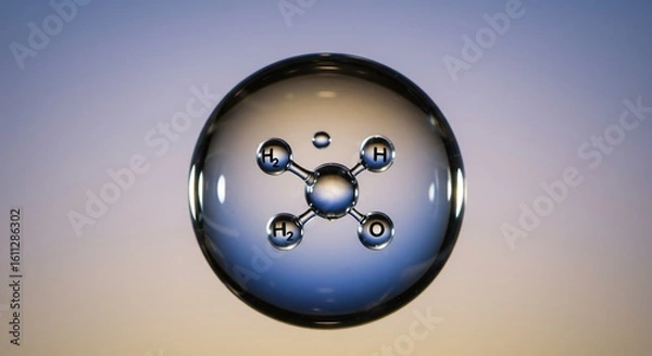 Obraz Water Molecule in a Sphere