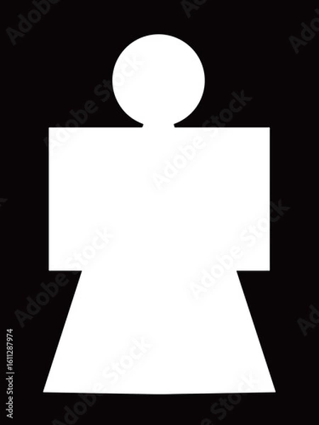 Fototapeta 形代縦_黒背景