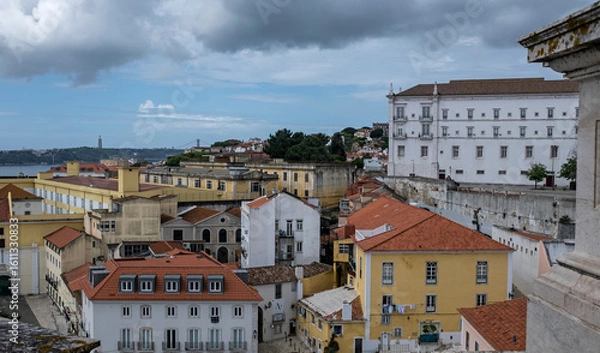 Fototapeta View to Lisbon from a viewpoint