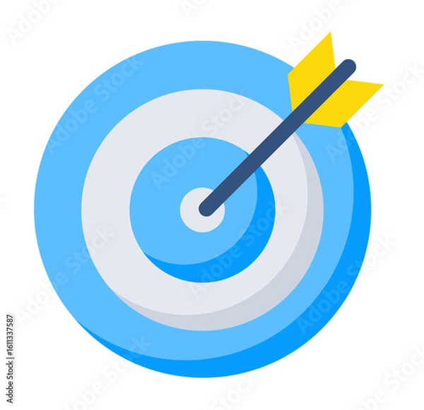 Fototapeta Abstract Target Bullseye:  Achieving Goals, Success, and Business Strategy Icon