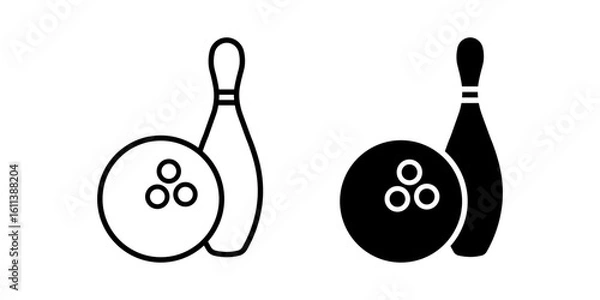 Fototapeta  bowling icon white on background
