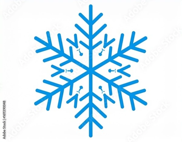 Fototapeta 冬　雪の結晶　イラスト