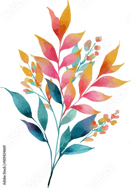 Obraz Vibrant heliconia flower bouquet Beautiful Heliconia isolated on transparent background