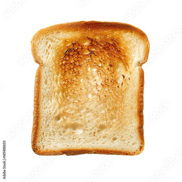 Fototapeta Slightly Burnt Toast with Irregular Brown Markings