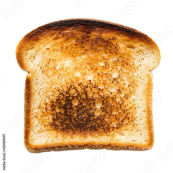 Fototapeta Toasted Bread Slice with Sesame Seeds